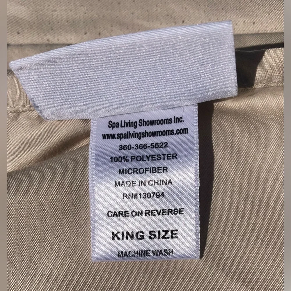 SpaLena Authentic Spa Linen King Sheet Set Microfiber 4-piece DEEP Pockets Beige